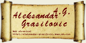 Aleksandar Grasilović vizit kartica
